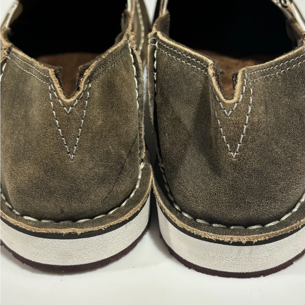 Ariat Cruiser Women's Slip-On Buffalo Print Leather Shoes Natural Taupe Size 8.5 - Picture 5 of 9
